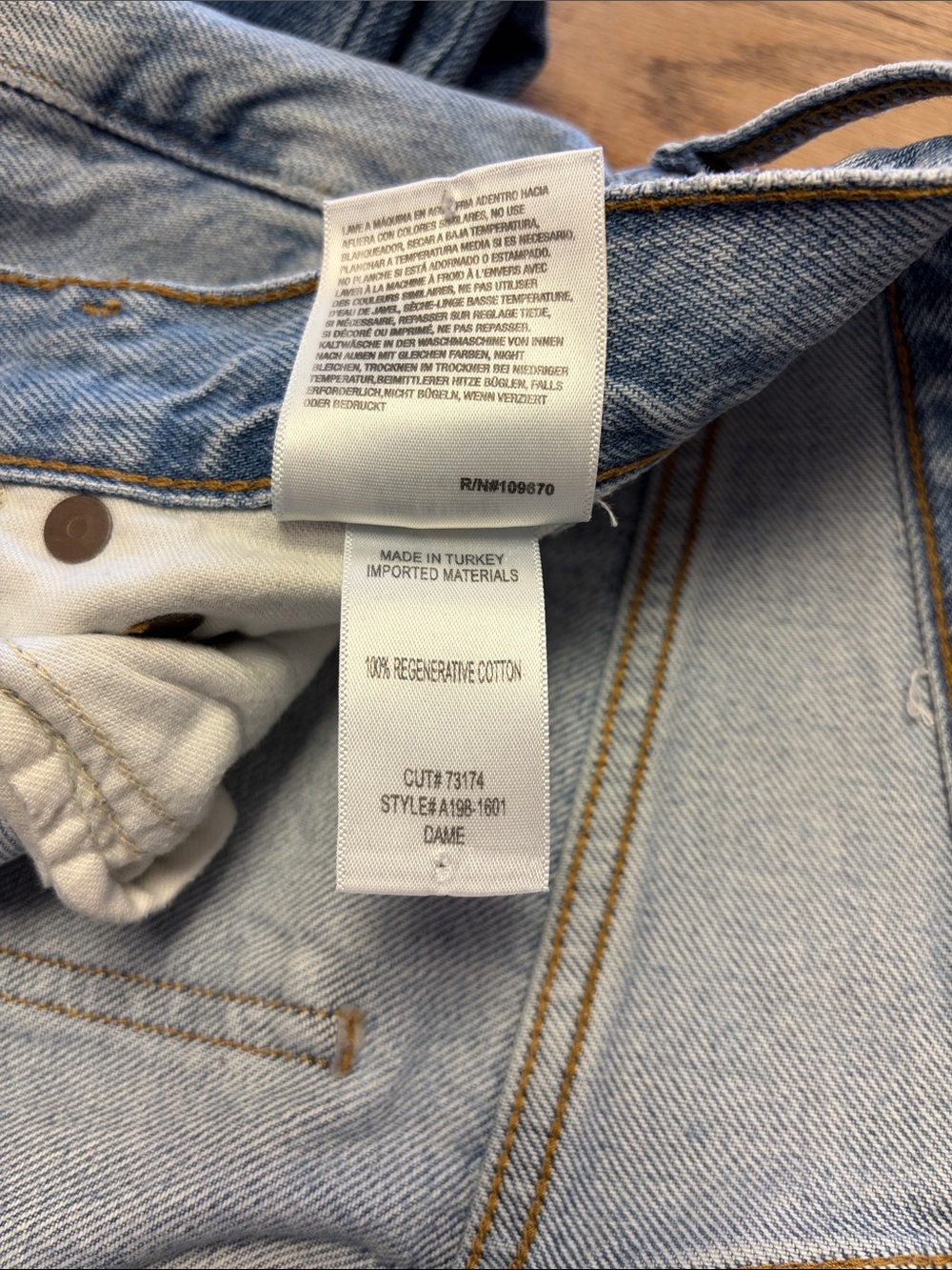 Agolde Dame Light Blue Wide Leg High-Rise Jeans - Picture 5 of 5
